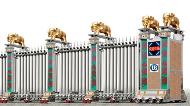 Cổng xếp nhôm hợp kim LB005A