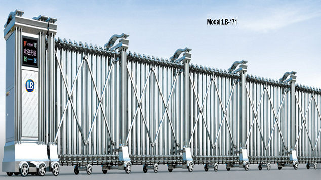 Cổng Xếp Inox Chắc Chắn Bền Bỉ Cho Kho Bãi LB-171